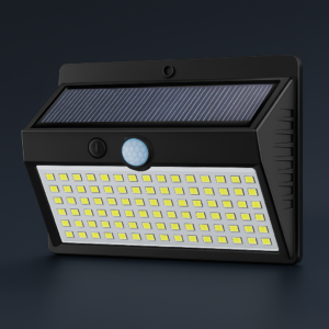 Lampa solarna LED z czujnikiem ruchu – 138 diod, 3 tryby, IP65