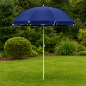 Parasol ogrodowy / plażowy 240 cm – granatowy, klasyczny styl