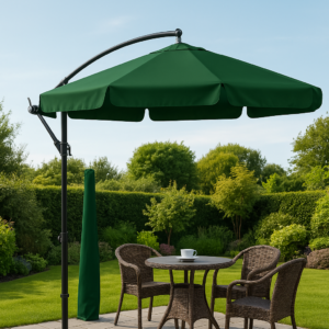 Parasol ogrodowy 350 cm z pokrowcem – składany, 8-segmentowy Plonos PL-881