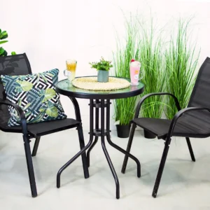 Zestaw mebli ogrodowych – stół + krzesła na taras / ogród